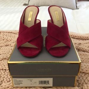 Louise et Cie suede fuchsia heels